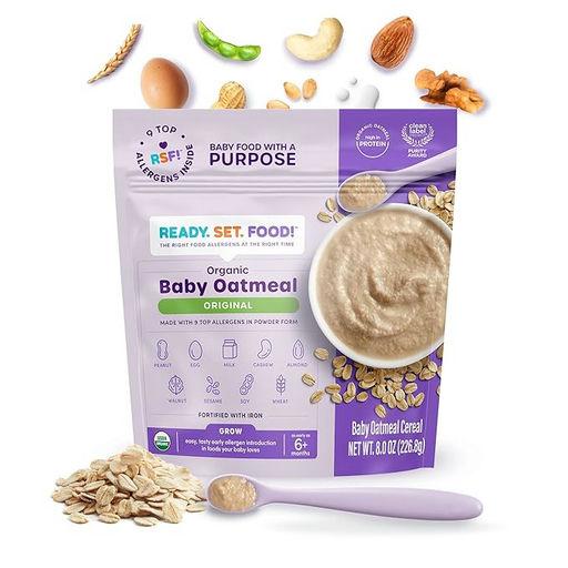 Ready, Set, Food! Organic Baby Oatmeal Cereal