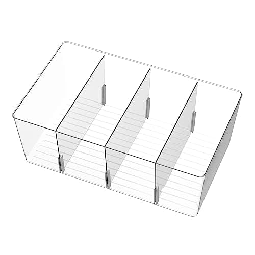 BIJOU LEO Clear Bins with Dividers
