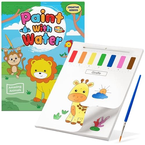 Paint With Water Coloring Book for Toddlers: Mess Free Kids Watercolor Painting Activity Kit