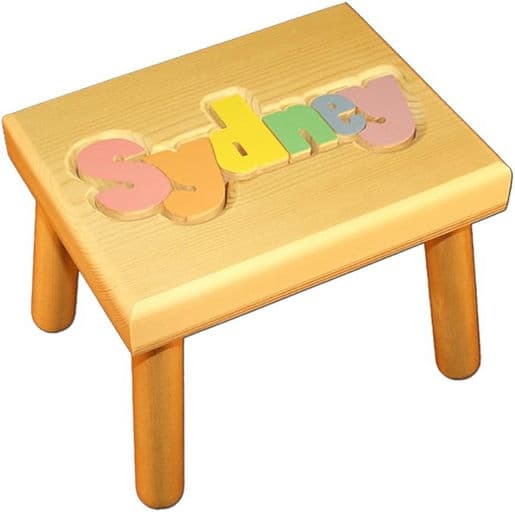 Damhorst Toys & Puzzles Child's Name Puzzle Stool Pastel Letters