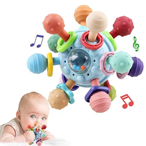 Anzimo Baby Sensory Teething Toys - Baby Teethers Montessori Toys