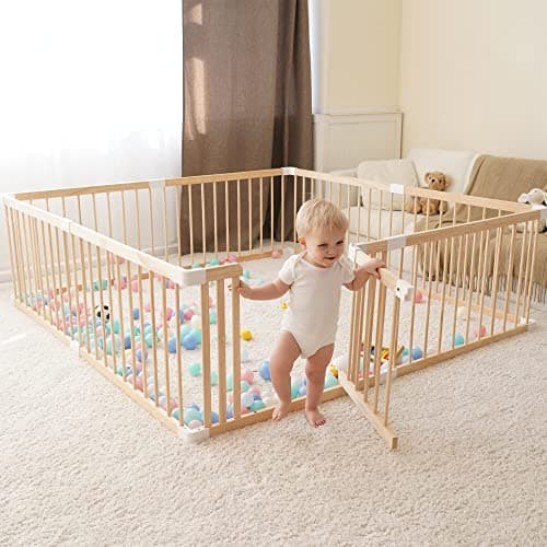 Wooden Playpen for Babies and Toddlers