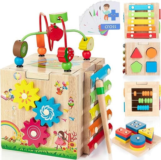 Wooden Activity Cube