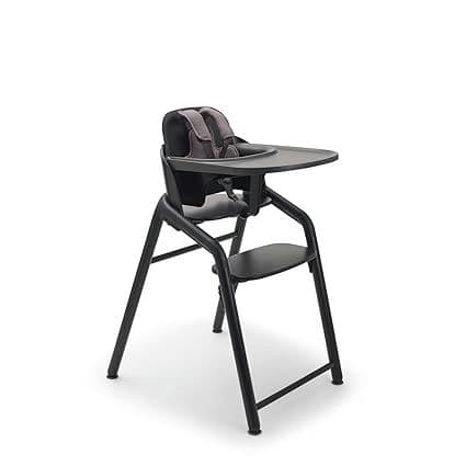 Bugaboo Giraffe Wooden Baby High Chair, Adjustable in 1 Second, Easy to Clean, Safe and Ergonomic Highchair, Suitable from Birth in Combination with Newborn Set (Sold Separately), Black
