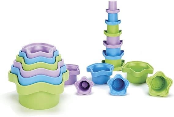 Green Toys Stacking Cups, Purple/Blue/Green