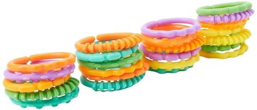 Bright Starts Lots of Links Rings Toys for Stroller or Carrier Seat, BPA-Free