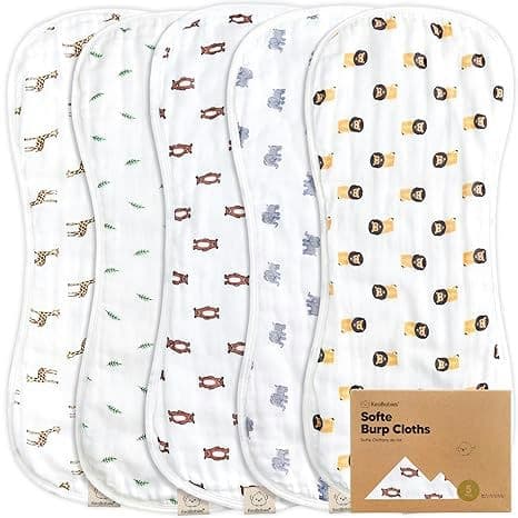 KeaBabies Muslin Burp Cloths