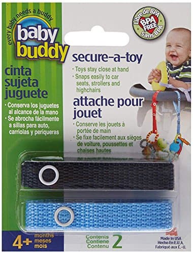 Baby Buddy Secure-a-Toy, Adjustable Pacifier and Teether Strap for Stroller