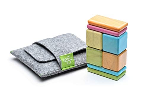 8 Piece Tegu Pocket Pouch Magnetic Wooden Block Set