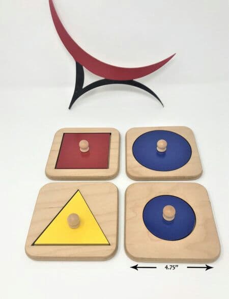Large Circle Single Shape Puzzle Wooden - Montessori Geometric Shape Puzzle