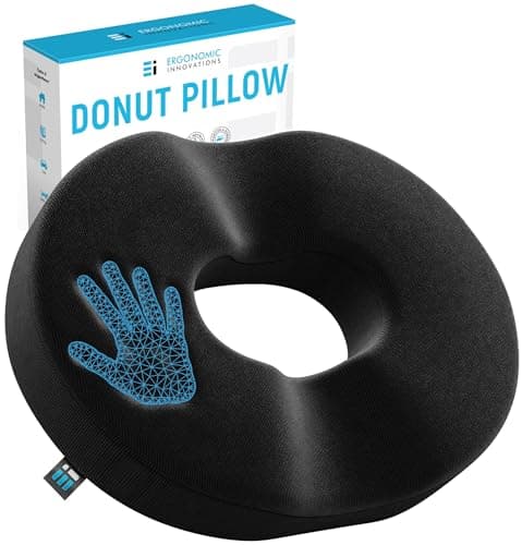 ERGONOMIC INNOVATIONS Donut Pillow Tailbone Hemorrhoid Cushions