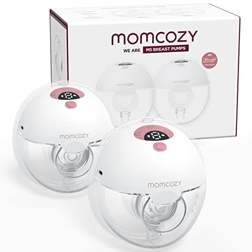 Breast Pump Hands Free M5, Wearable Breast Pump of Baby Mouth Double-Sealed Flange with 3 Modes & 9 Levels, Electric Breast Pump Portable