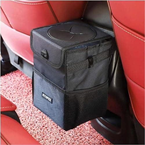 Ryhpez Car Trash Can with Lid