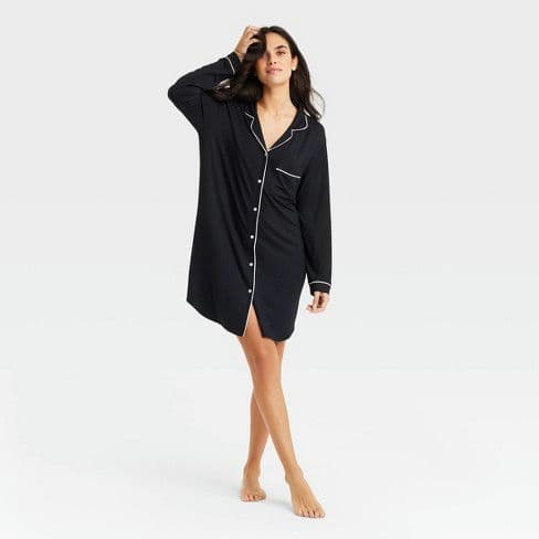 Women's Beautifully Soft Notch Collar NightGown