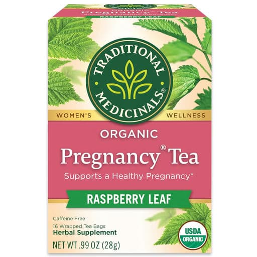 Traditional Medicinals Organic Pregnancy Tea Raspberry Leaf Herbal Tea, Supports Healthy Pregnancy, (Pack of 1) - 16 Tea Bags