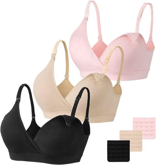 Vinfact 3 Pack Nursing Bras for Breastfeeding