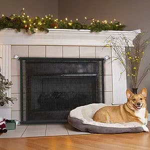 Fireplace Screen Safe Mesh Gate: Child Proof Barrier Guard Living Room Fire Place Cover
