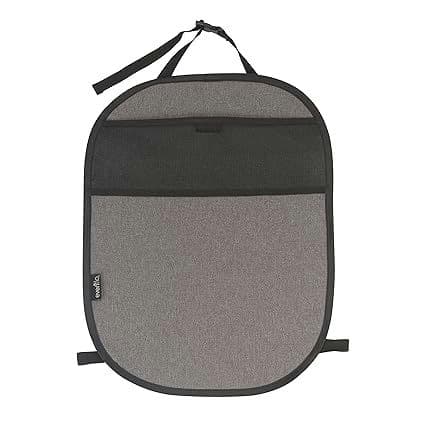 Car Seat Kick Mat with Storage Pocket (Black)
