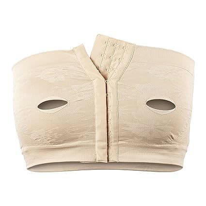 Hands-Free Strapless Front-Close Pumping Bra for Breastfeeding