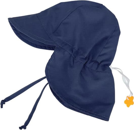 SimpliKids UPF 50+ UV Ray Sun Protection Baby Hat w/Neck Flap & Drawstring