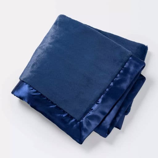 Solid Satin Edge Plush Blanket