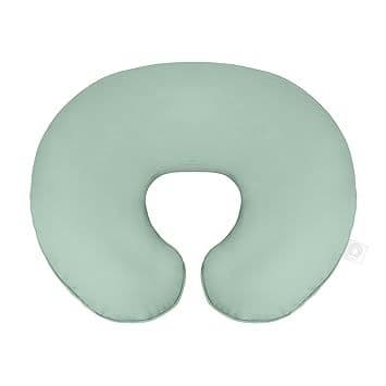 Boppy Nursing Pillow Organic Original Support, Soft Pine, Ergonomic Nursing Essentials for Bottle and Breastfeeding, Firm Hypoallergenic Fiber Fill, with 100% Organic Cotton Nursing Pillow Cover