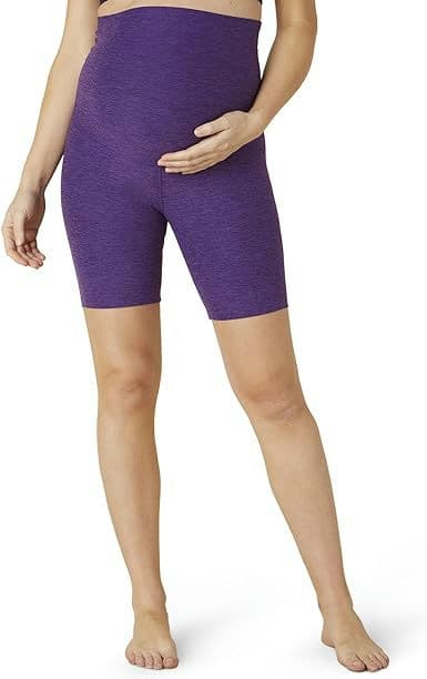Beyond Yoga Maternity Spacedye Empire Waisted Biker Shorts