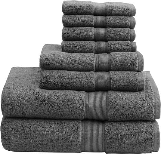MADISON PARK SIGNATURE 800GSM 100% Cotton Luxury Turkish Bathroom Towel Set