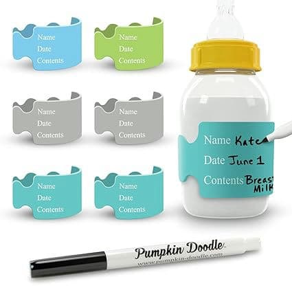 Pumpkin Doodle The Original Write and Reuse Baby Bottle Labels