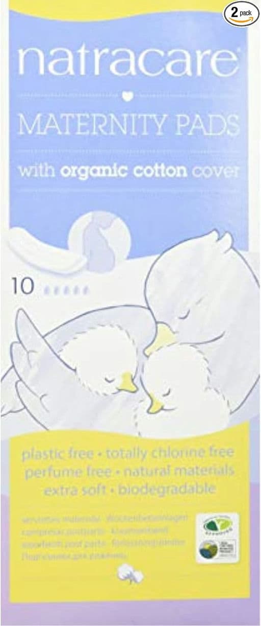 Natracare Maternity Pads 2 Boxes, 10 Pads in Each Box (20 Pads Total)