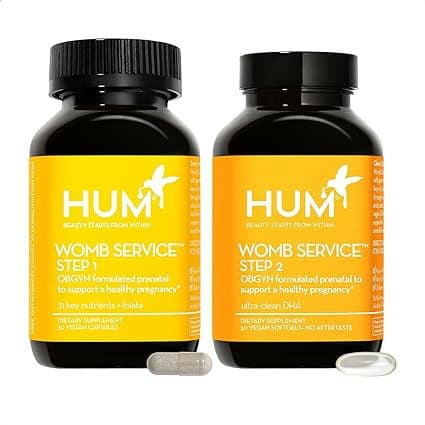 HUM Womb Service Prenatal & Postnatal Vitamins Combo Pack
