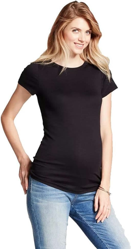 Isabel Maternity by Ingrid & Isabel Short Sleeve Non-Shirred Maternity T-Shirt -