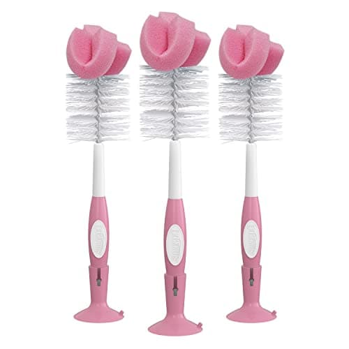 Dr. Brown's Reusable Sponge Baby Bottle Cleaning Brush Set (3 pack)