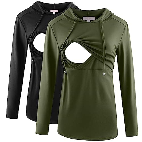 Bhome Nursing Hoodie Long Sleeves Shirt
