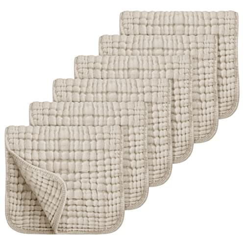 Looxii 100% Cotton Muslin Burp Cloths