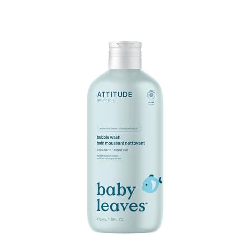 ATTITUDE Bubble Body Wash for Baby, EWG Verified, Dermatologically Tested, Plant and Mineral-Based