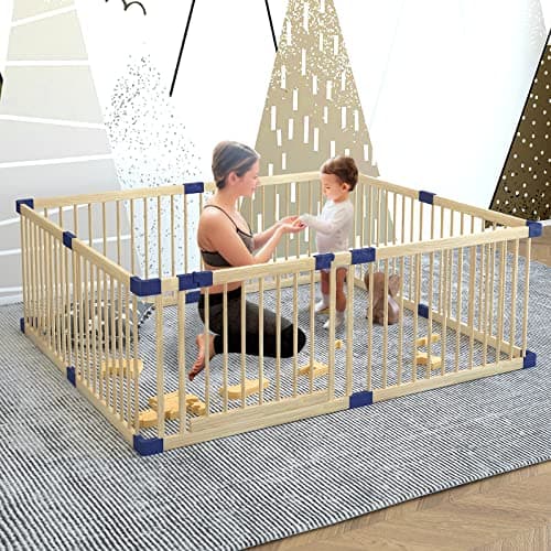Linor Baby Wooden Playpen Kids Fence