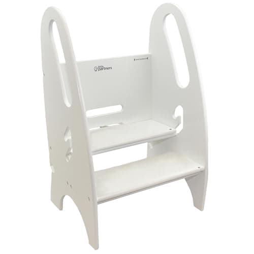 Growing Step Stool Adjustable Height Nursery, Kitchen or Bathroom Footstool Learning Tower