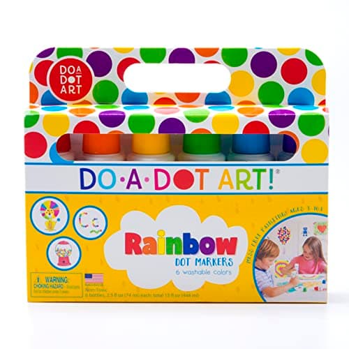 Do A Dot Art! Markers 6-Pack Rainbow Washable Paint Markers, The Original Dot Marker
