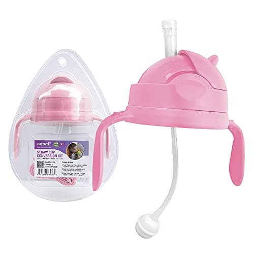 3-in-1 Weighted Straw Sippy Cup Conversion Kit for Comotomo Bottles | Versatile, Leak-Proof - Easy-to-Use Solution for Babies and Toddlers