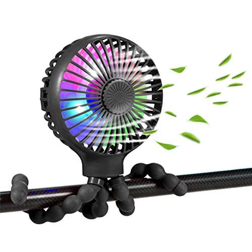 Upgraded Stroller Fan Mini Battery Operated Fan Small USB Rechargeable