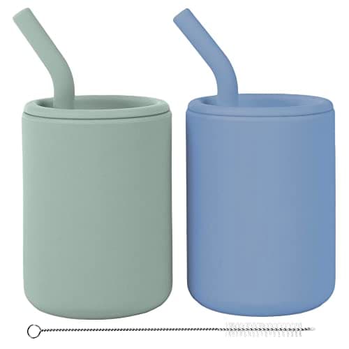 WeeSprout Silicone Baby Cups, Silicone Straw Cup for Baby