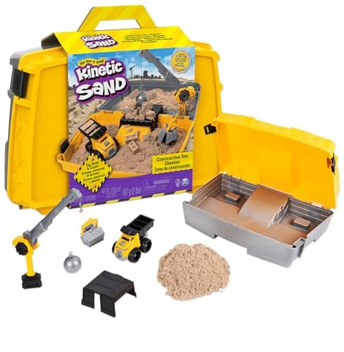 Construction Site Folding Sandbox with Toy Truck and 2lbs of Play Sand