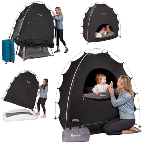 Hiccapop Blackout Tent for Pack and Play, Baby Sleep Pod, Baby Crib Tent, Blackout Canopy Crib Cover