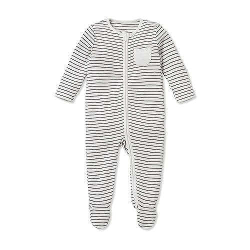 MORI Baby Boys and Girls Zip Up Baby Pajamas