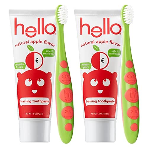 hello Natural Toddler Training Toothpaste with Natural Apple Flavor