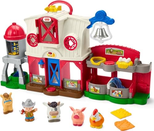 Little People Toddler Learning Toy Caring For Animals Farm Interactive Playset With Smart Stages For Ages 1+ Years