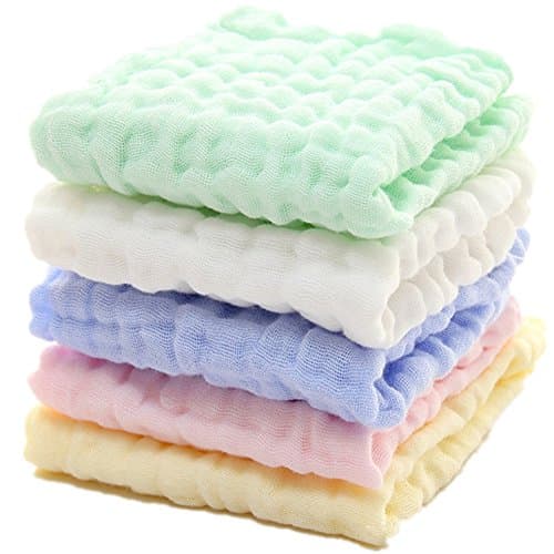 MUKIN Baby Washcloths - Natural Cotton Baby Wipes