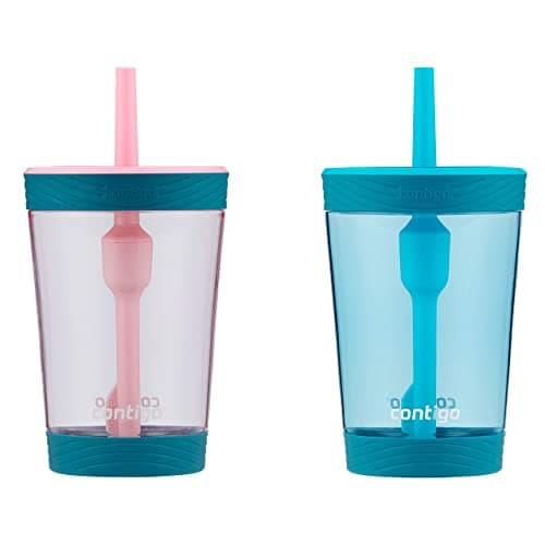 Kids Spill-Proof 14oz Tumbler with Straw and BPA-Free Plastic, Fits Most Cup Holders and Dishwasher Safe