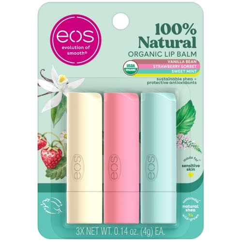 eos 100% Natural & Organic Lip Balm Trio